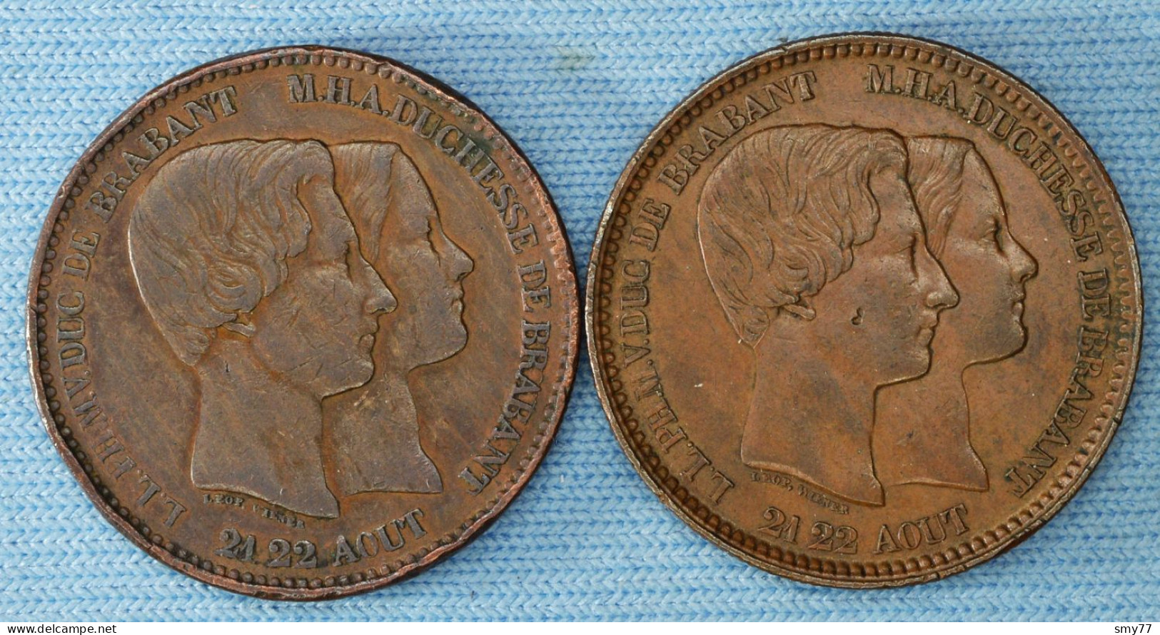 Belgique / Belgium • 10 Centimes 1853 • 2 Types (large + Small Date) - Mariage Du Duc  [24-104] - 10 Cent