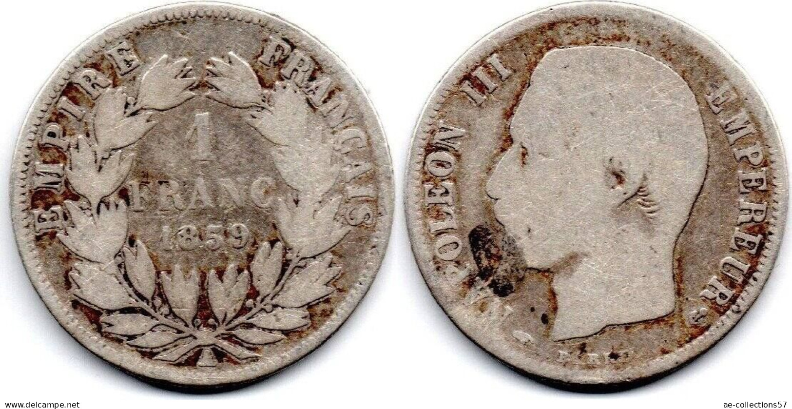 MA 31543 / France - Frankreich 1 Franc 1859 A B - 1 Franc