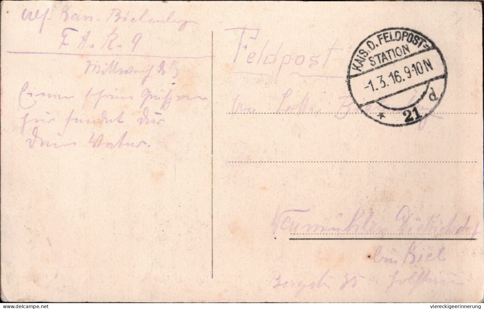 ! 1916 Cpa Chauny, Königstraße, 1. Weltkrieg Feldpost - Chauny