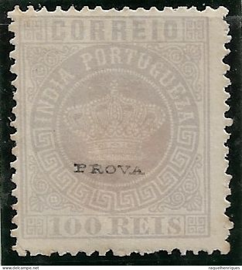 PORTUGUESE INDIA 1885 REPRINT P:13.5 - PROOF PROVA LETRA PEQUENA MH (NP#70-P13-L5) - Portugiesisch-Indien