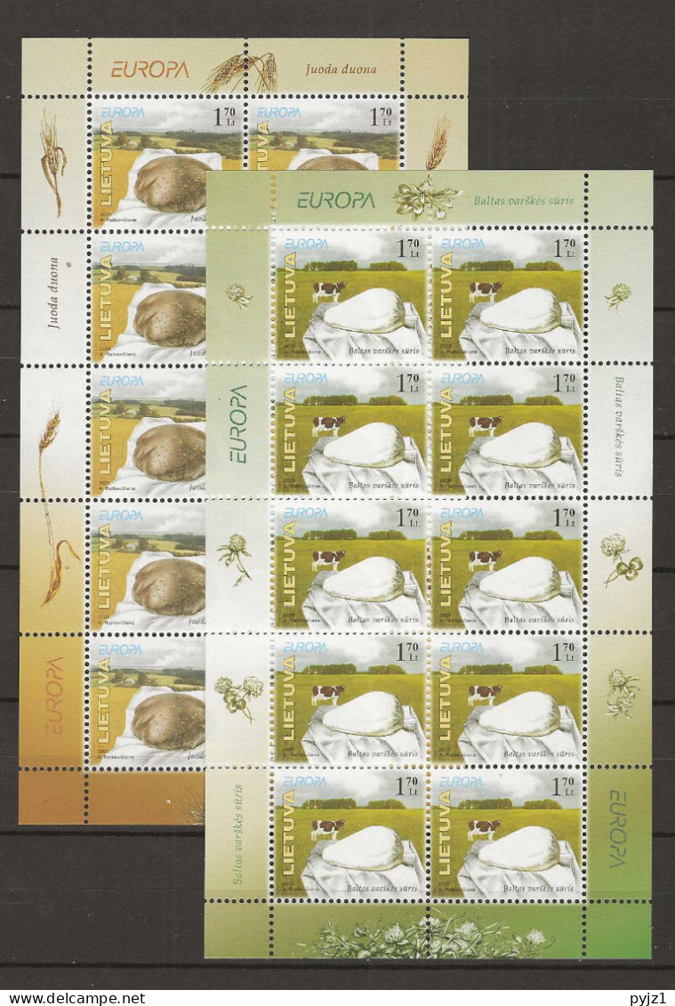 2005 MNH Lituania Sheets Postfris** - 2005