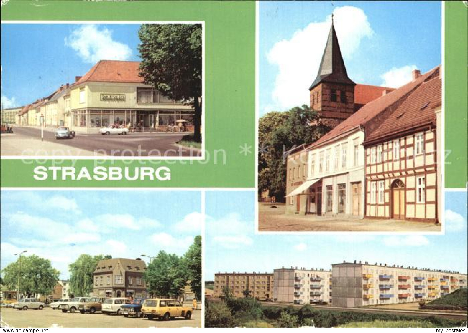 72414930 Strasburg Marktplatz  Marienkirche Friedensstrasse Strasburg - Strasburg