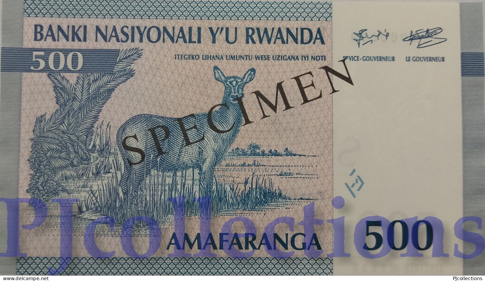 RWANDA 500 FRANCS 1994 PICK 23s SPECIMEN UNC - Ruanda