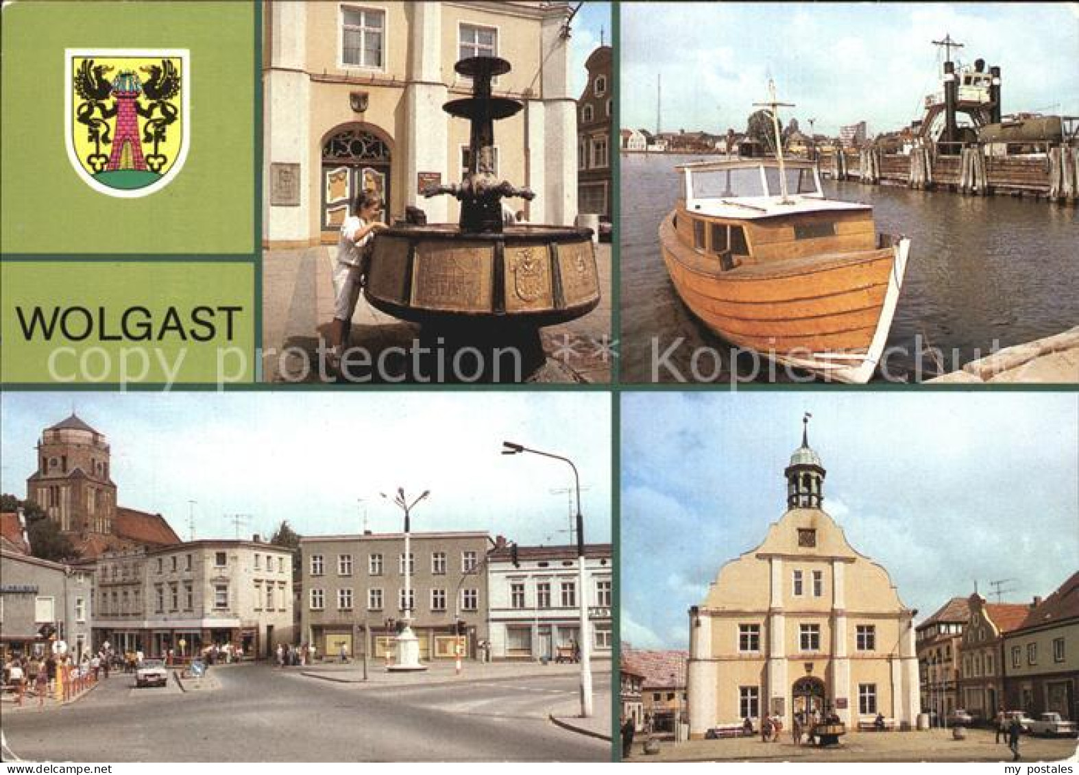 72414917 Wolgast Mecklenburg-Vorpommern Rathausbrunnen Platz Der Jugend Rathaus  - Wolgast