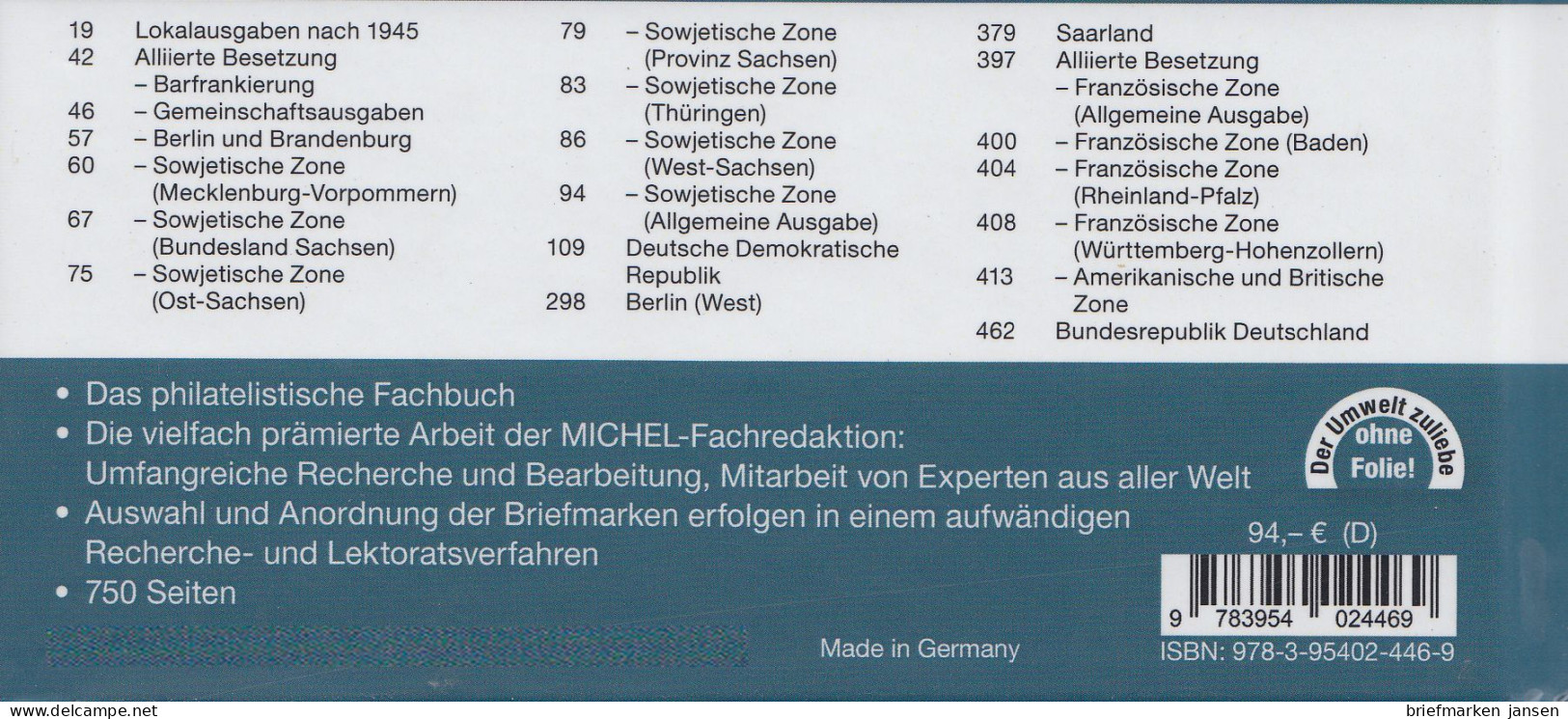 Michel Katalog Briefe Deutschland 2023/2024, Band 2: Ab Mai 1945,  21. Auflage - Germany