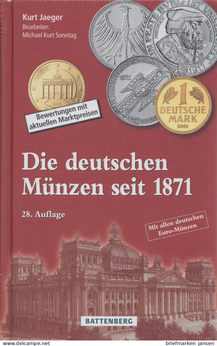 Battenberg Katalog Kurt Jaeger/Sonntag Die Deutschen Münzen Seit 1871 28.Auflage - Livres & Logiciels