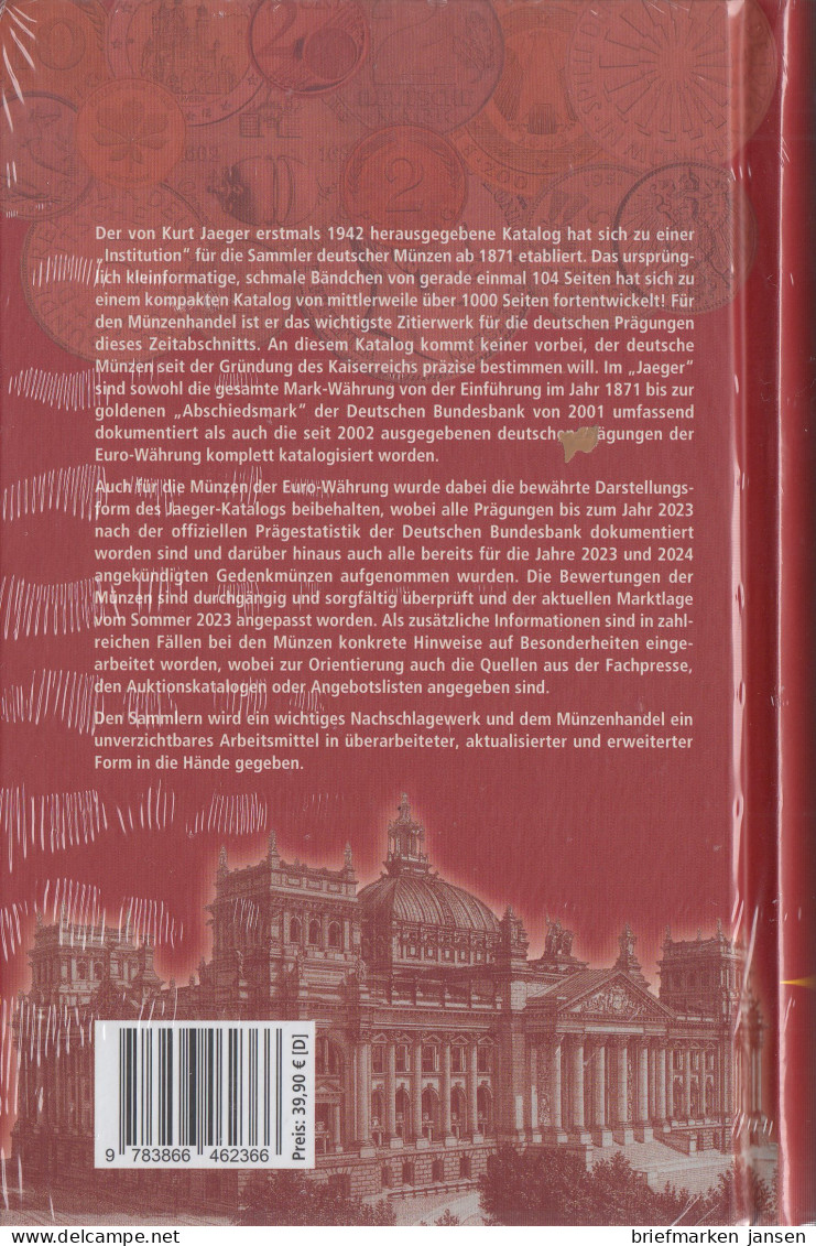 Battenberg Katalog Kurt Jaeger/Sonntag Die Deutschen Münzen Seit 1871 28.Auflage - Literatur & Software