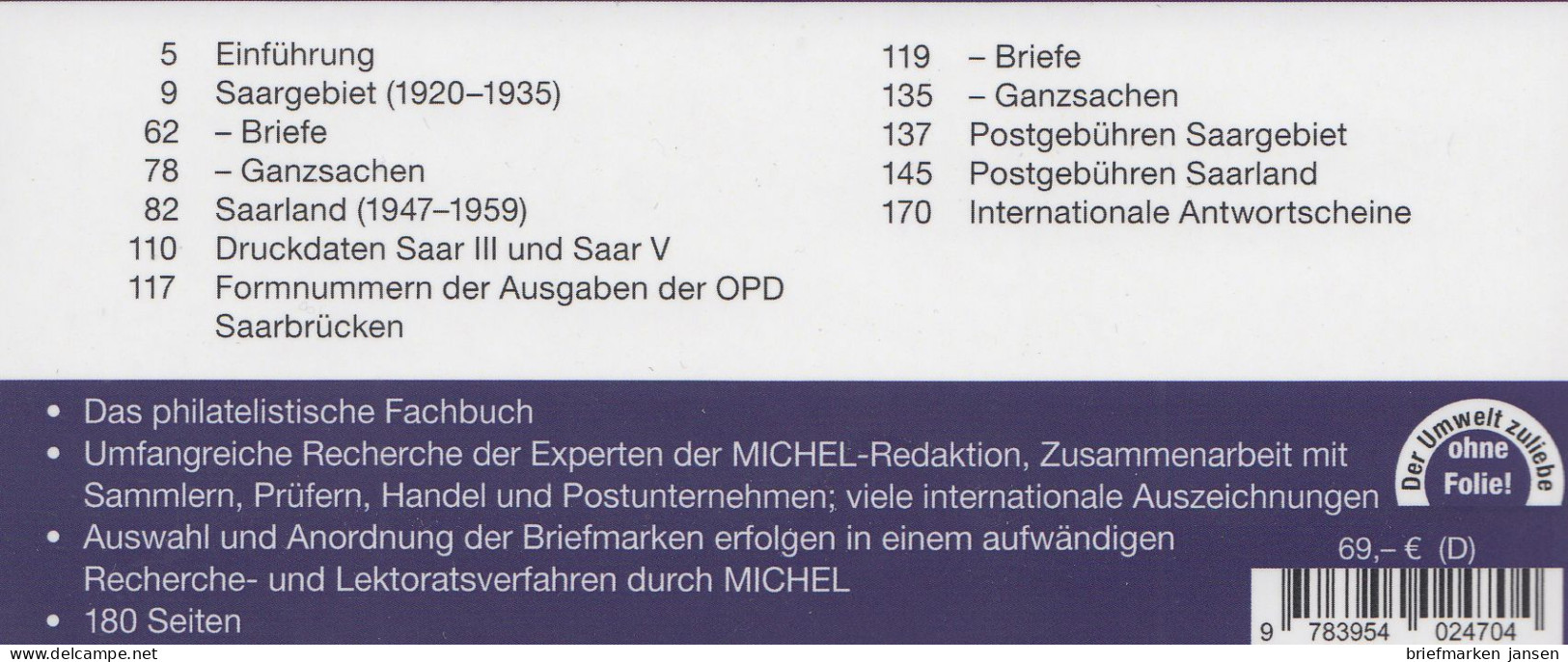 Michel Katalog Saar Spezial 2024, 5. Auflage - Germania