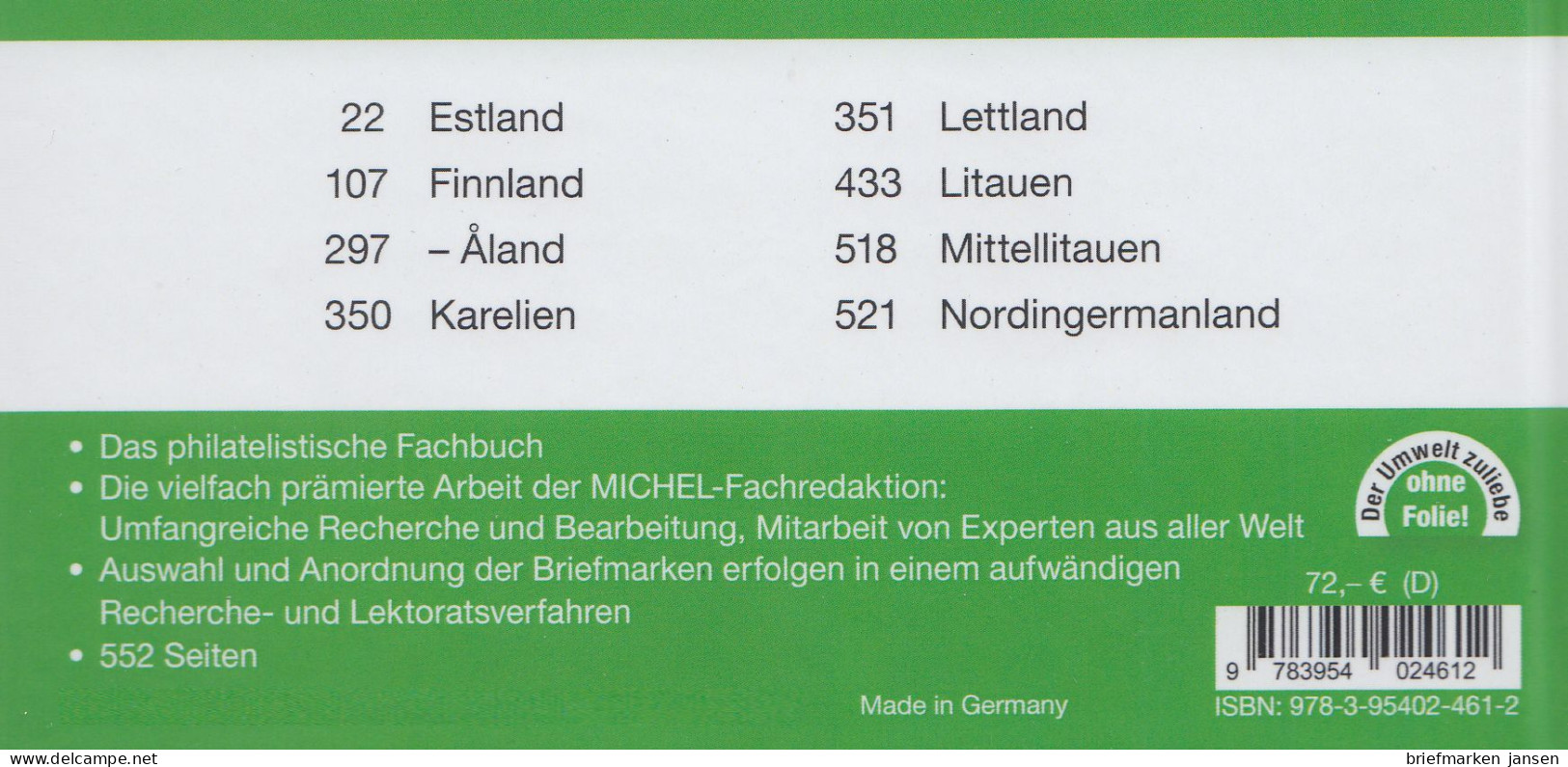 Michel Europa Katalog Band 11 - Baltikum Und Finnland 2023/2024, 108. Auflage - Austria