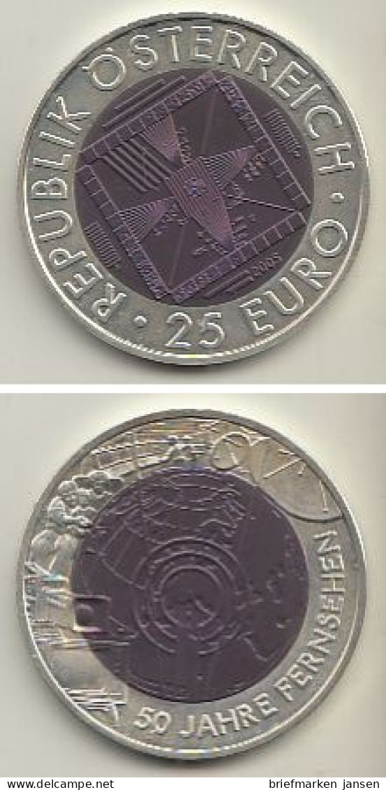 Österreich Nr. 316, Testbild Zur Monitorkalibrierung, Silber/Niob  (25 Euro) - Autriche
