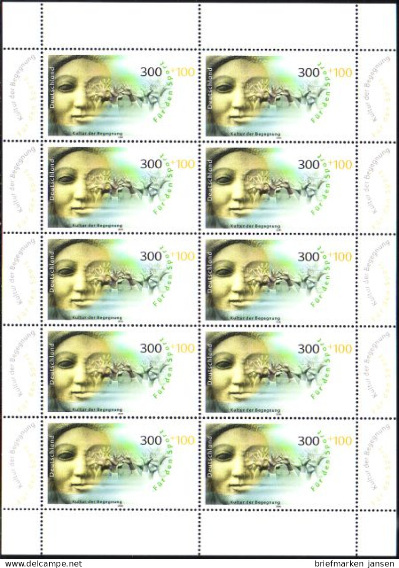 D,Bund Mi.Nr. Klbg. 2097 Sporthilfe 2000, Kultur Der Begegung (m.10x2097) - Altri & Non Classificati