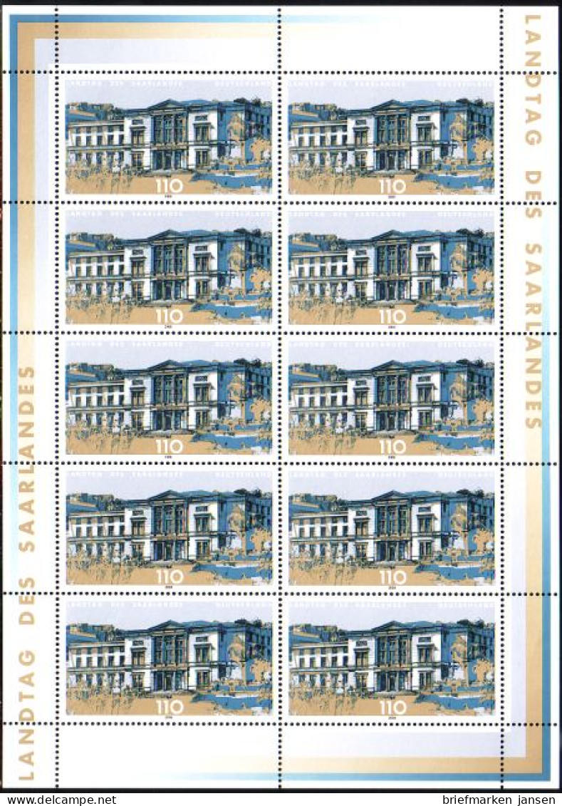 D,Bund Mi.Nr. Klbg. 2153 Landtag Des Saarlandes Saarbrücken (m.10x2153) - Sonstige & Ohne Zuordnung