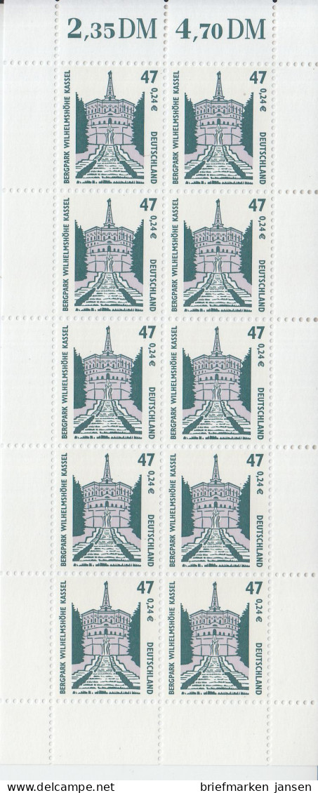 D,Bund Mi.Nr. Klbg. 2176 Sehenswürdigkeiten, Wilhelmshöhe (m.10x2176) - Sonstige & Ohne Zuordnung