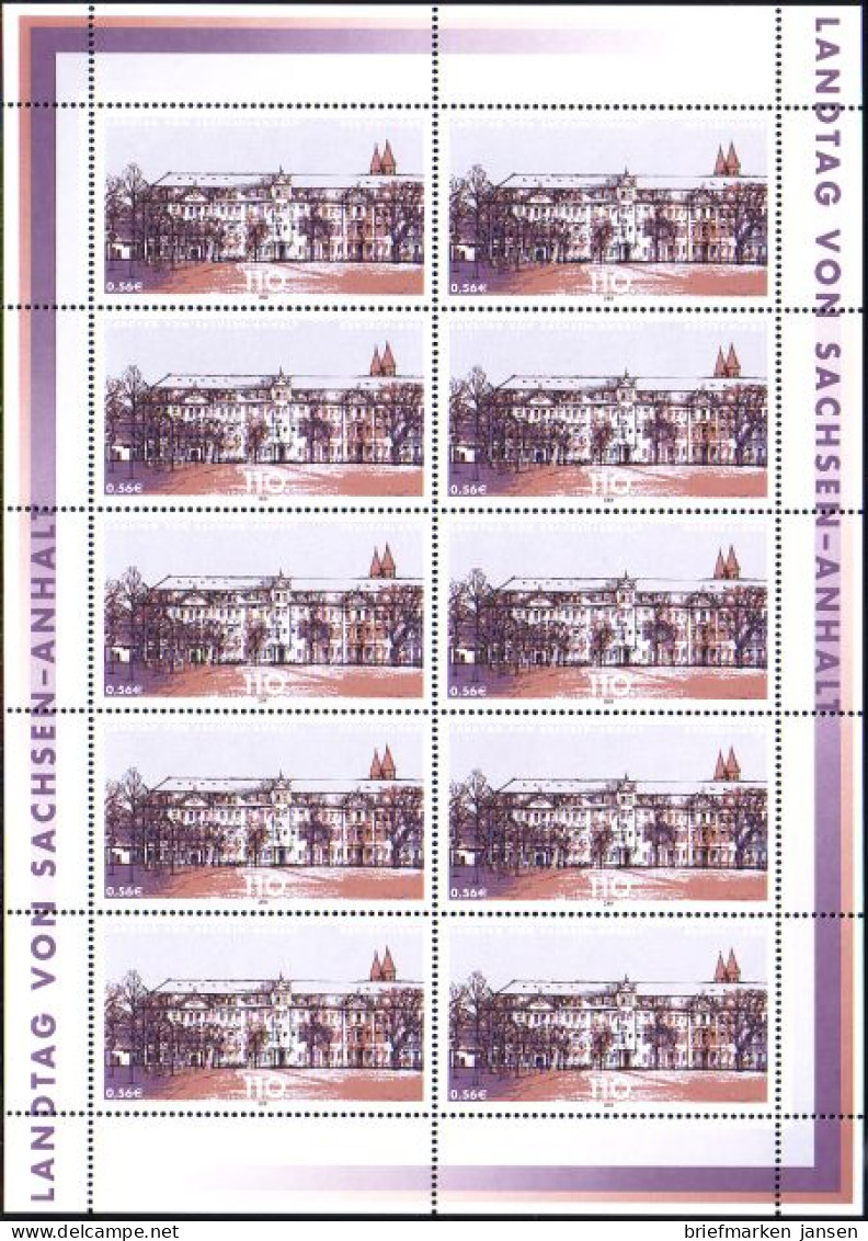 D,Bund Mi.Nr. Klbg. 2184 Landtag Sachsen-Anhalt Magdeburg (m.10x2184) - Andere & Zonder Classificatie