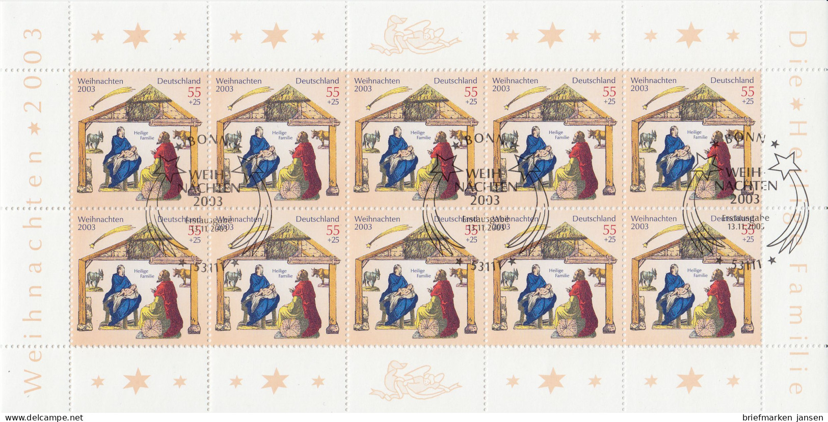 D,Bund Mi.Nr. Klbg. 2370 Weihnachten, Heilige Familie (m.10x2370) - Autres & Non Classés