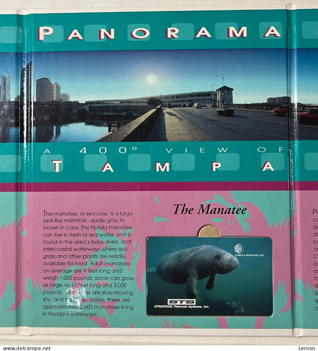 Mint USA UNITED STATES America STS Prepaid Telecard Phonecard, STS Panorama TAMPA, Set Of 3 Mint Cards In Folder - Other & Unclassified