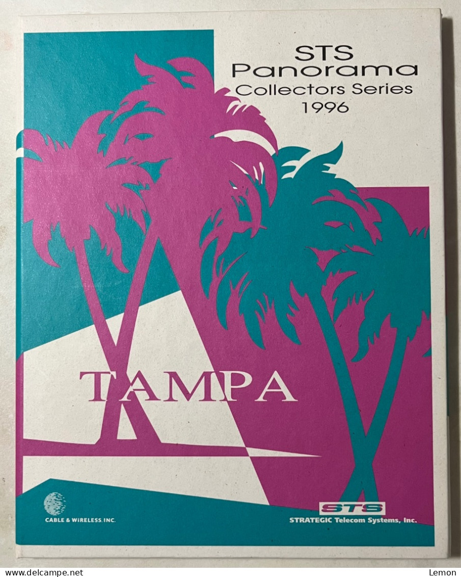 Mint USA UNITED STATES America STS Prepaid Telecard Phonecard, STS Panorama TAMPA, Set Of 3 Mint Cards In Folder - Otros & Sin Clasificación