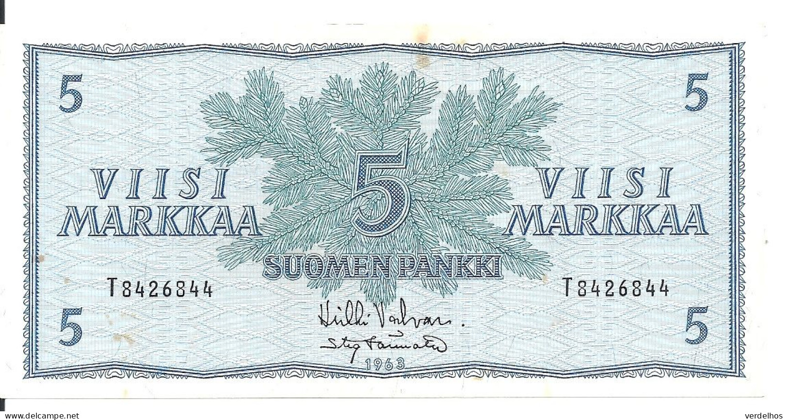 FINLANDE 5 MARKKA 1963 VF+ P 99 - Finnland