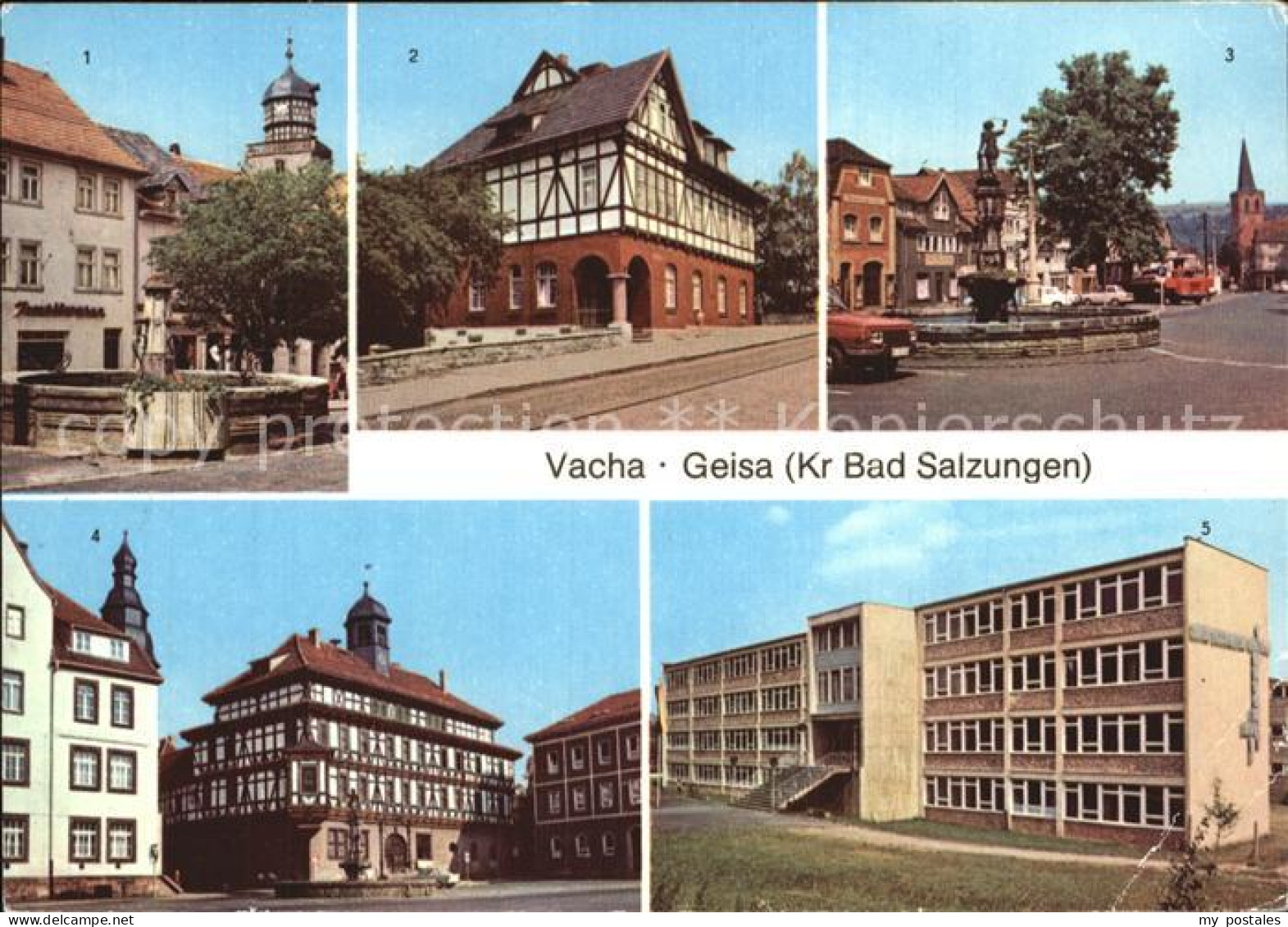 72414000 Vacha Markt Rathaus Geisa Markt Kinderkrippe Rudi Arndstadt Schule Vach - Vacha