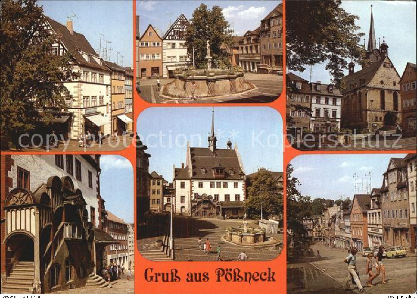72413909 Poessneck Schuhgasse Marktbrunnen Markt Rathaus Portal  Poessneck - Poessneck