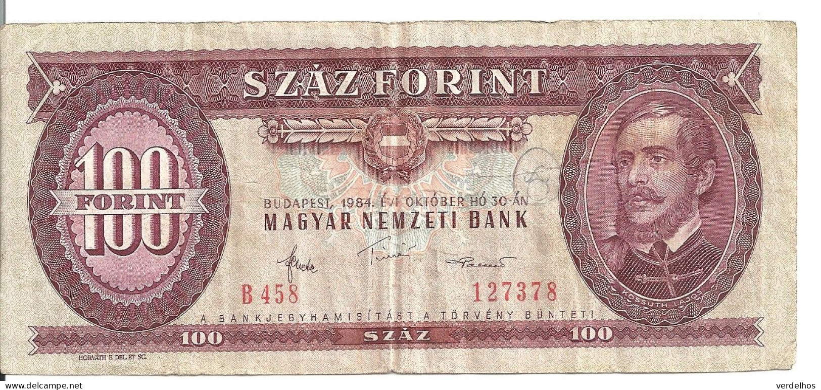 HONGRIE 100 FORINT 1984 VF P 171 G - Hungary