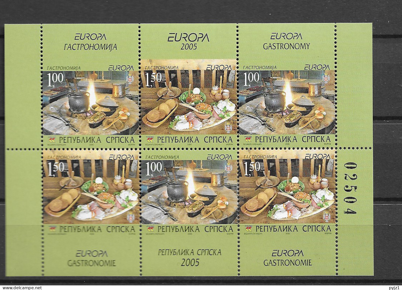 2005 MNH Bosna Serbian Post Booklet Pane Postfris** - 2005