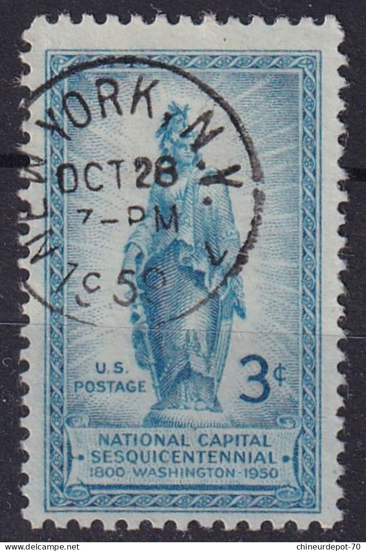 LA CAPITALE NATIONALE WASHINGTON 1950 CACHET NEW YORK - Gebraucht