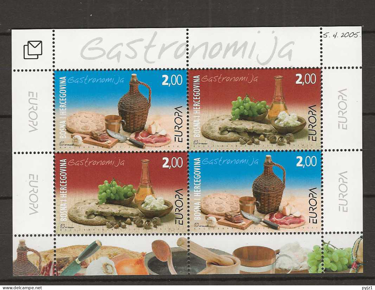 2005 MNH Bosna Croatian Post Block Postfris** - 2005