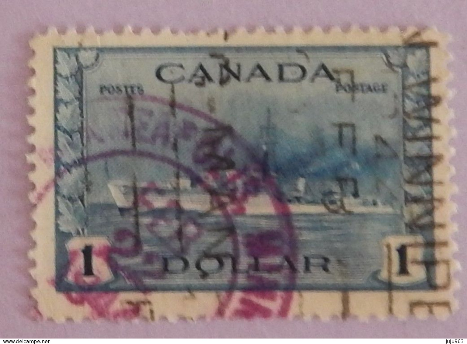 CANADA YT 218 OBLITÉRÉ "DESTROYER IROQUOIS" ANNÉES 1943/1948 - Used Stamps