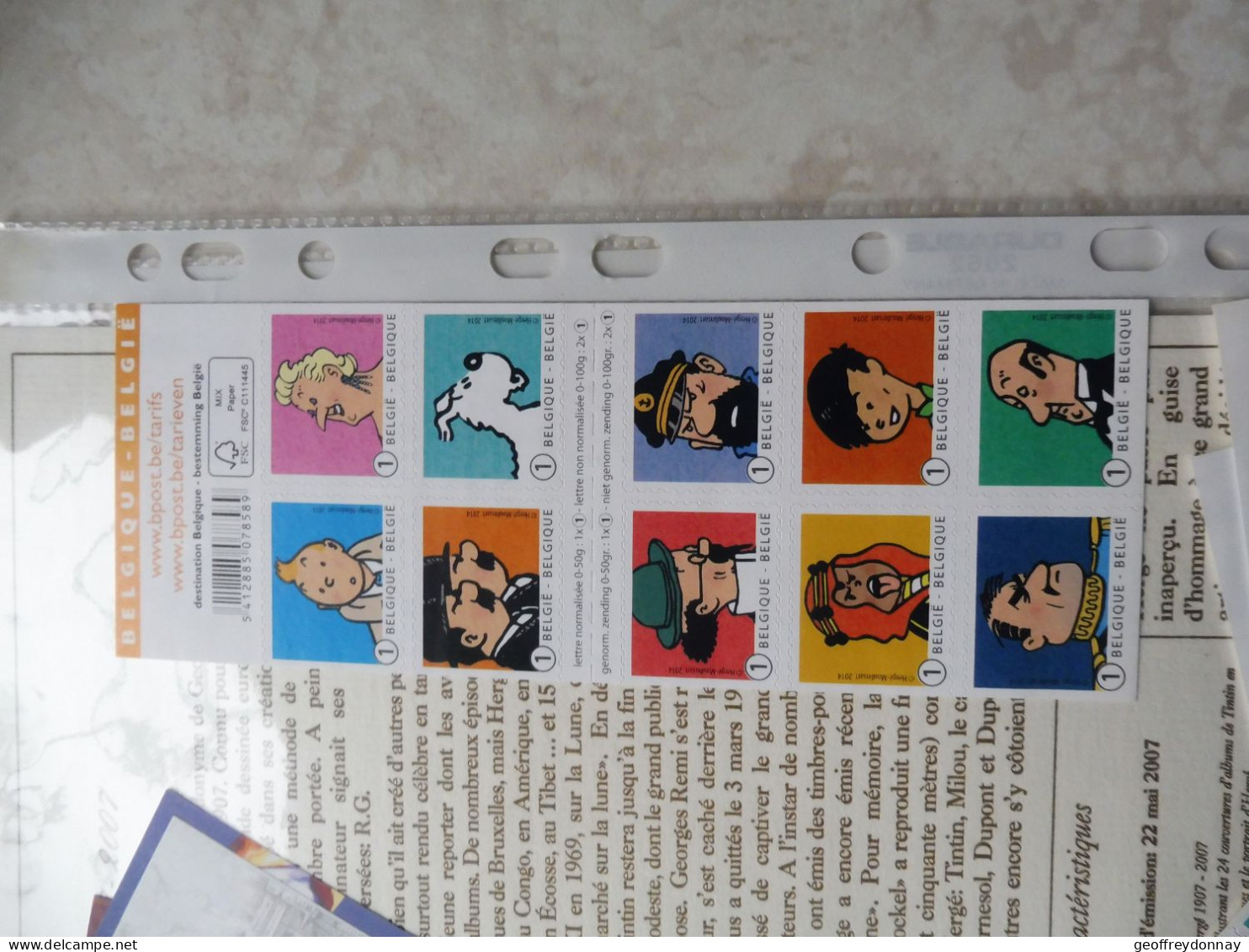 Belgique Belgie Mnh Neuf ** Boekje 146 / Carnet B 146 Tintin Kuifje Année 2014 ( 4406/4415) - Non Classificati