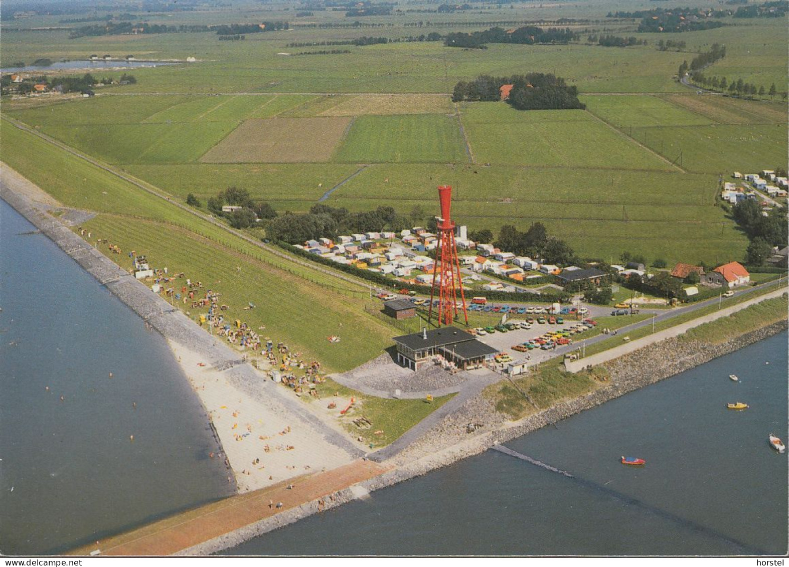 D-26969 Butjadingen - Eckwarderhörne - Leuchtfeuer - Campingplatz - Luftaufnahme - Aerial View - Bremervoerde