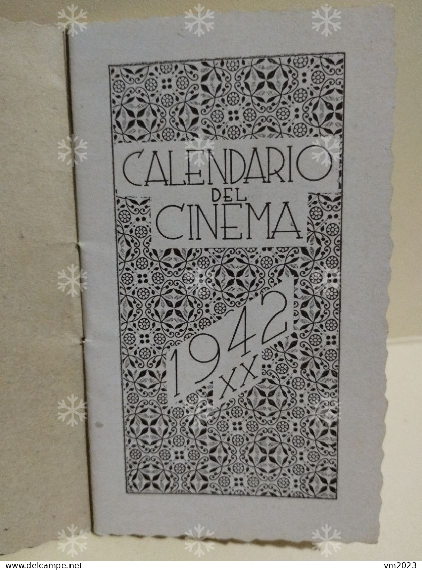 Calendario Del Cinema 1942 GIUSEPPE TONNARELLI Camerino Macerata. Vittorio De Sica Macario Peppino De Filippo - Petit Format : 1941-60