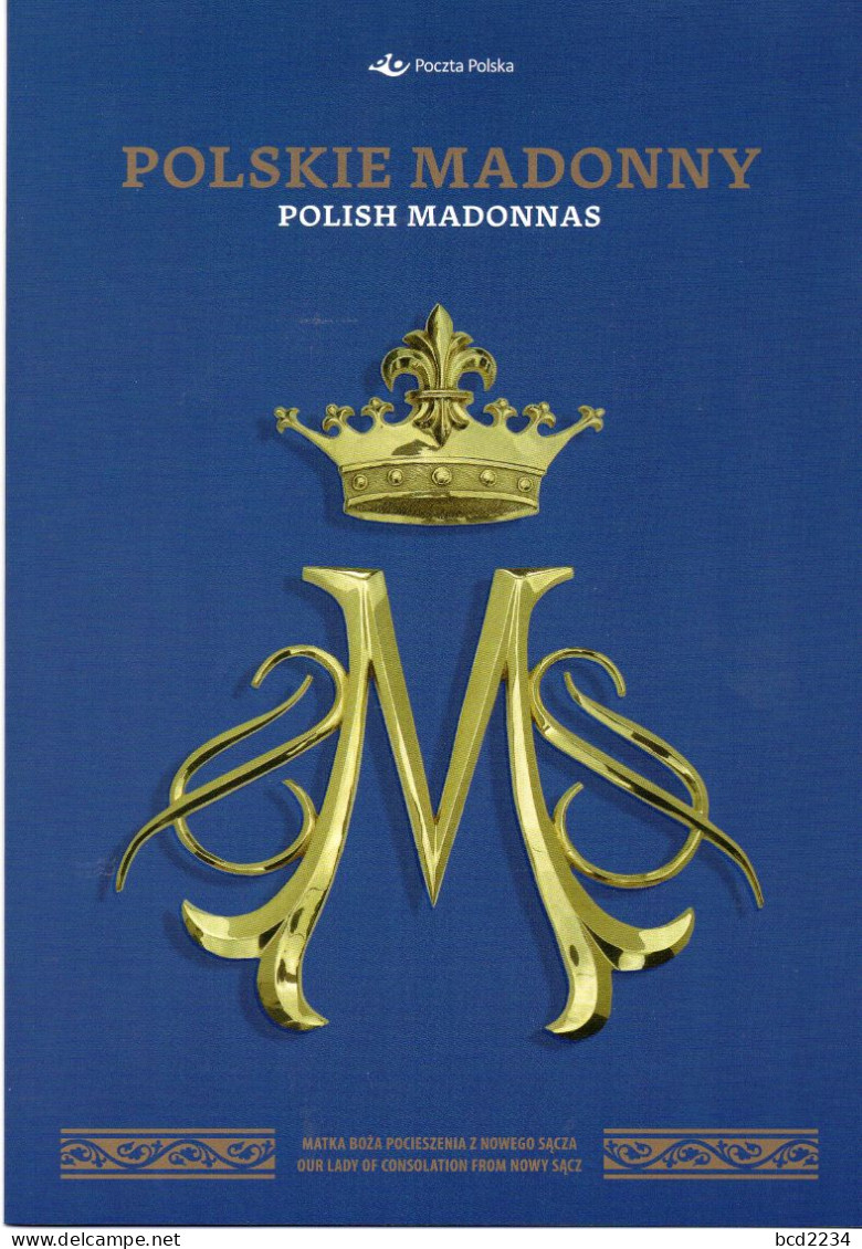 POLAND 2023 POLISH POST OFFICE LIMITED EDITION FOLDER: POLISH MADONNAS LADY OF CONSOLATION NOWY SACZ HOLY SPIRIT CHURCH - Tableaux