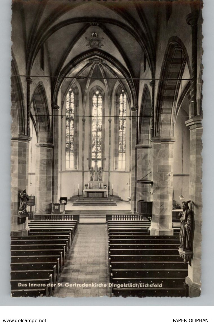 0-5603 DINGELSTÄDT/ Eichsfeld, Gertrudenkirche, Innenansicht, 1965 - Heiligenstadt