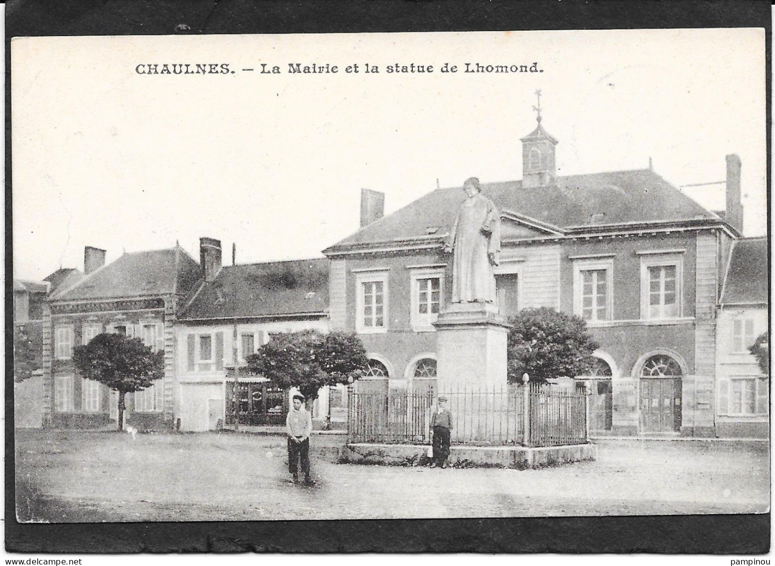 80 CHAULNES - Mairie Et Statue De L'Homond - Animée - Chaulnes