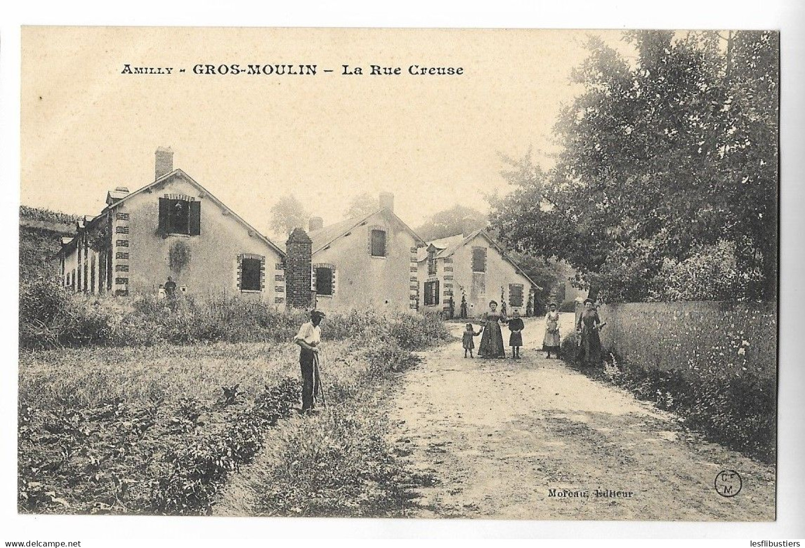 CPA 45 AMILLY - GROS-MOULIN - La Rue Creuse - Amilly