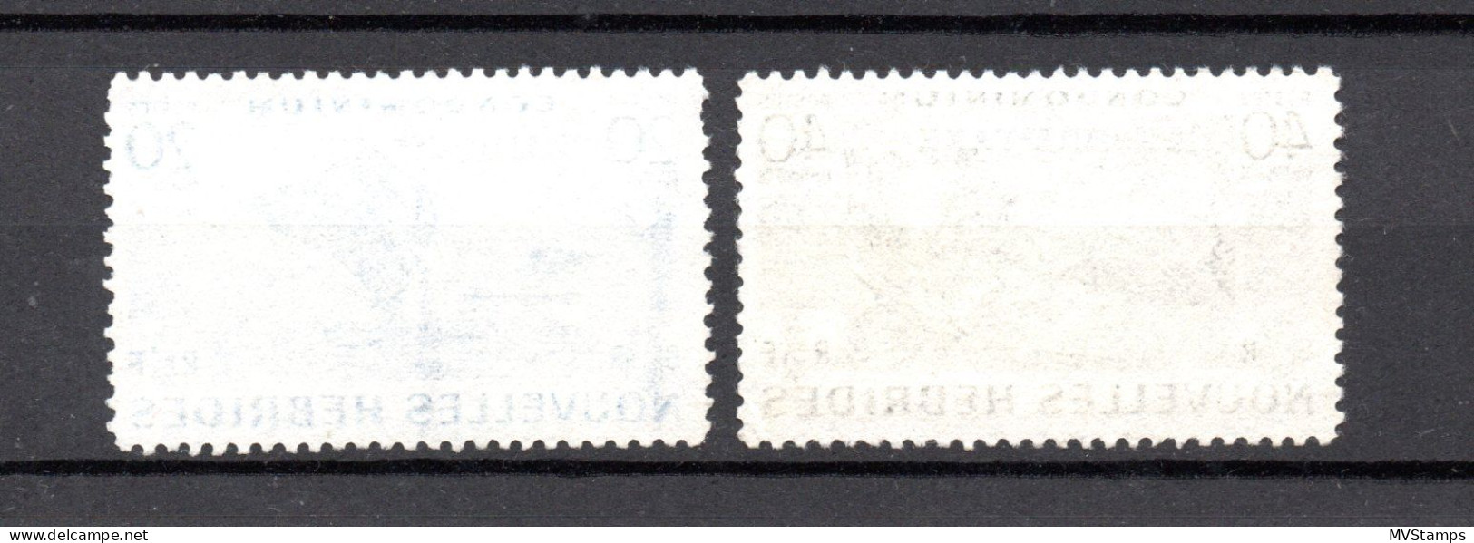 New Hebrides 1953 Old Overprinted Postage-due Stamps (Michel P 33/4) Unused/no Gum - Portomarken