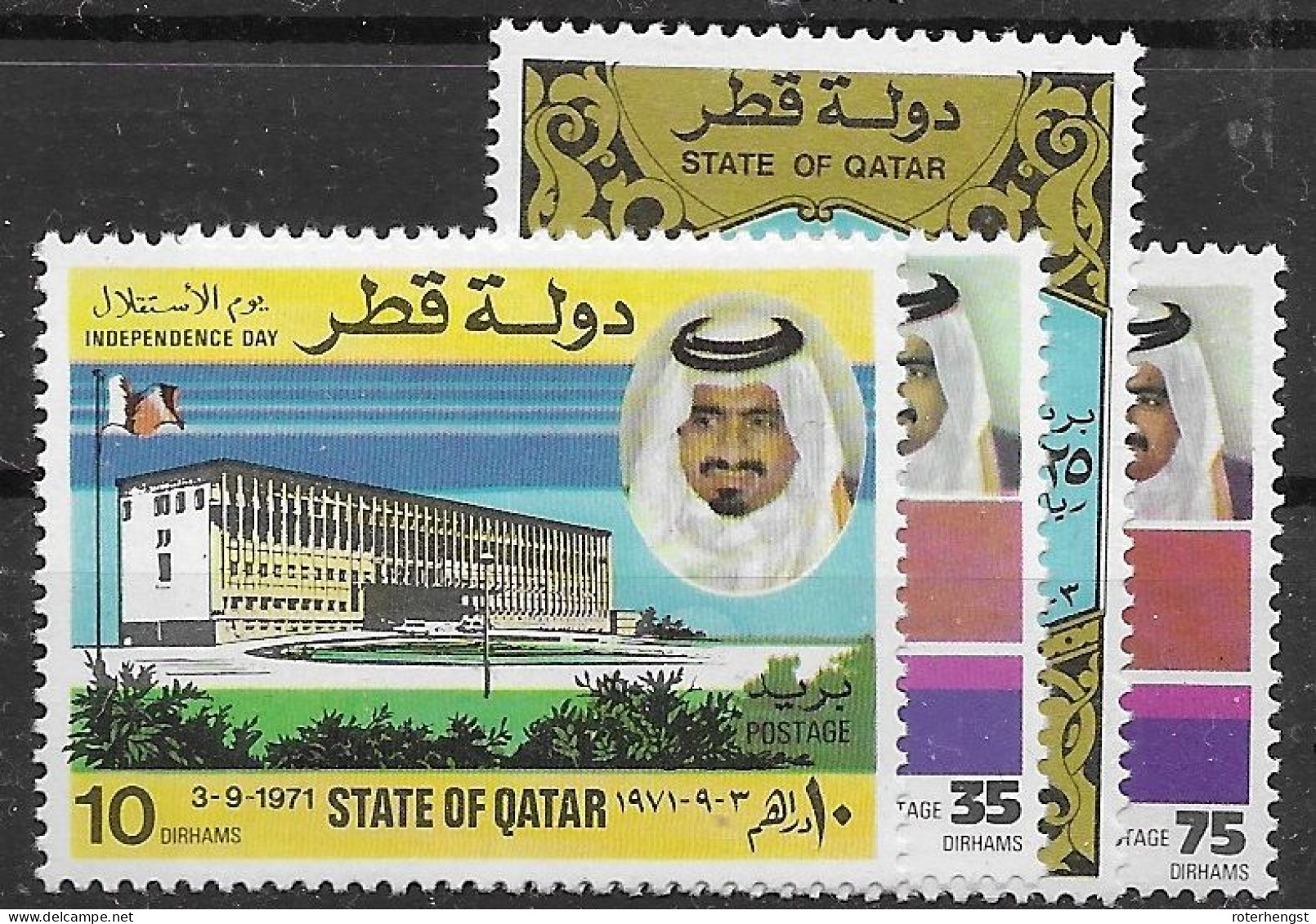 Qatar Mint Very Very Low Hinge Trace * 1972 24 Euros - Qatar