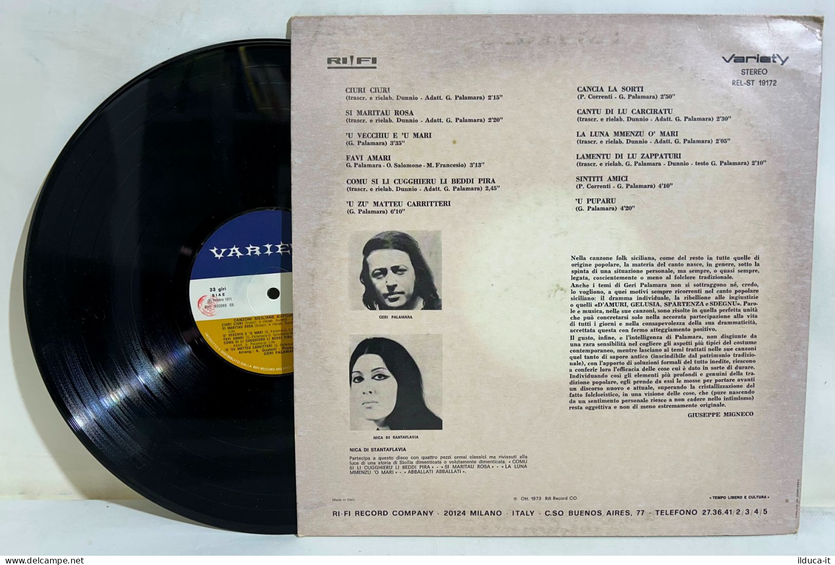 23587 LP 33 Giri - Geri Palamara - Canzoni Siciliane Antiche E Nuove - 1973 - Autres - Musique Italienne
