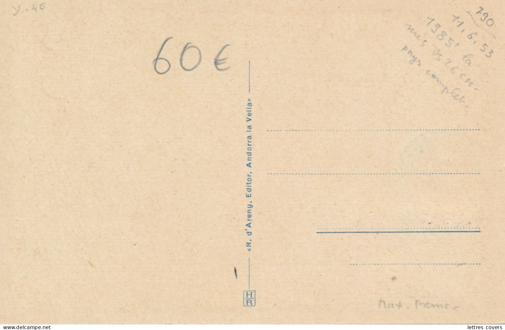 1935 ANDORRE Carte Maximum N° 46 20c/50c Ermita St Miguel D'Engolasters Obl 18/9/35  - Andorra Maxi Card PC - Maximumkarten (MC)