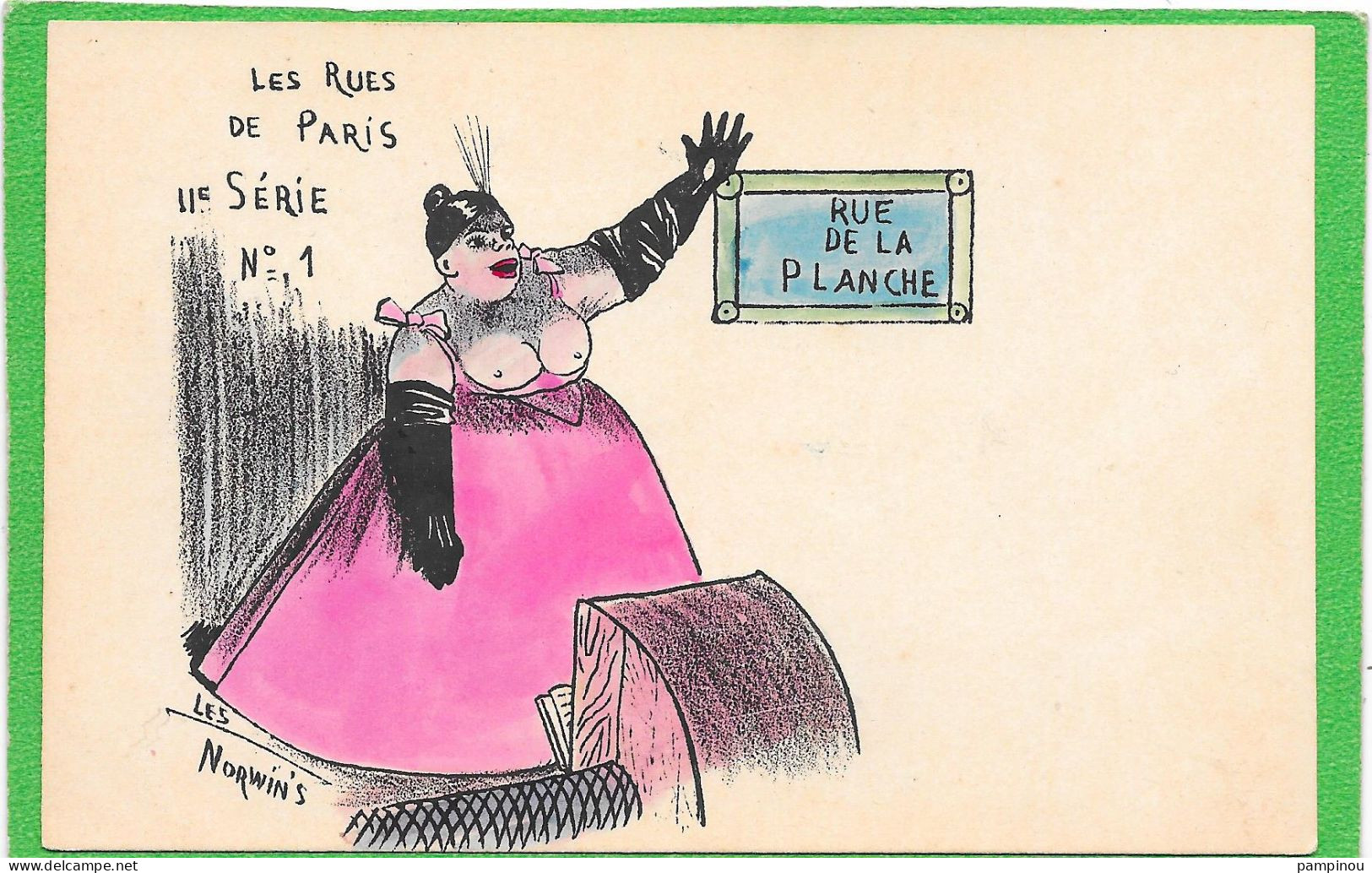 NORWINS - Les Rues De Paris - Rue De La Planche - Grosse Femme Seins à L'air, Chante - Norwins