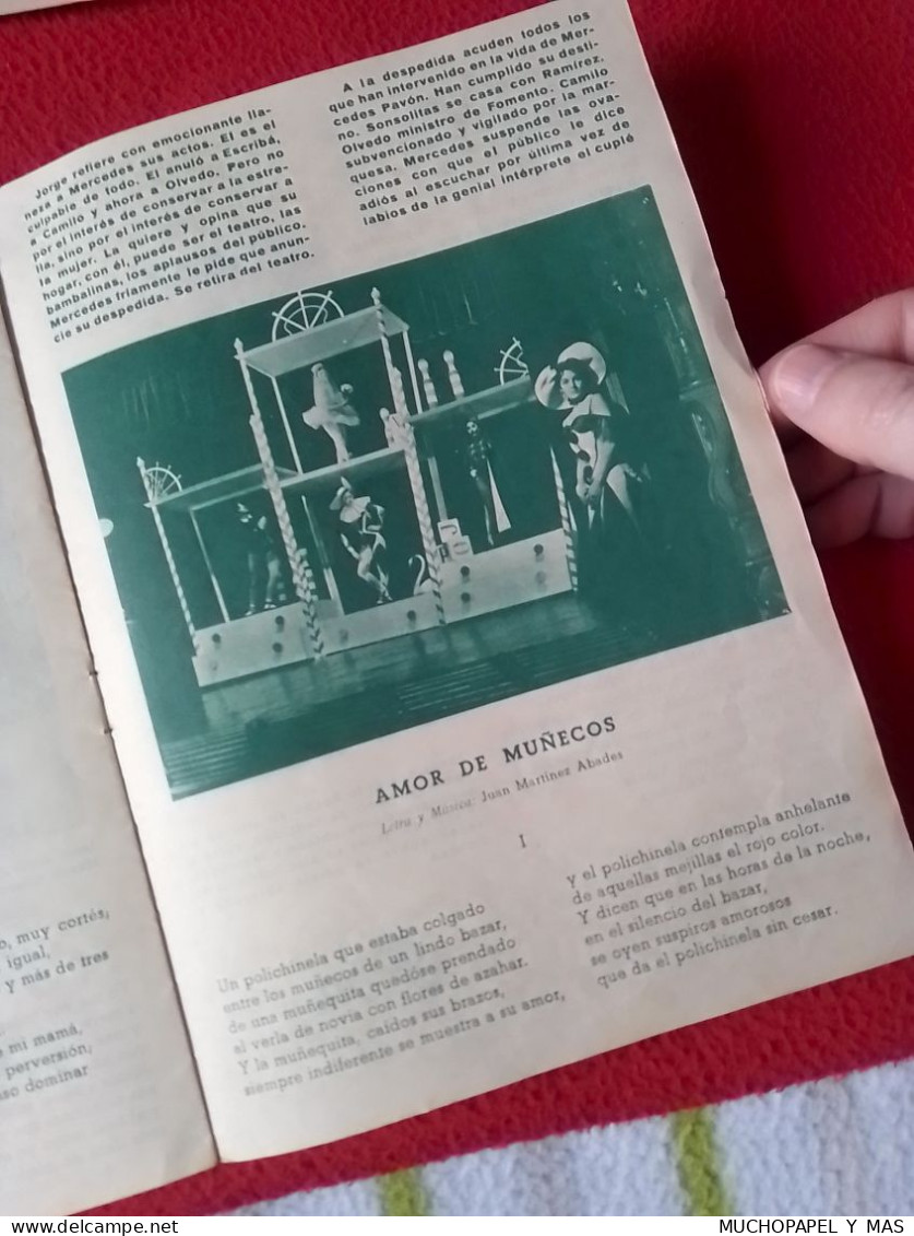 ANTIGUA REVISTA O SIMIL ARGUMENTO Y CANCIONERO AQUELLOS TIEMPOS DEL CUPLÉ POR LILIAN DE CELIS..ACTRIZ CINE..SPAIN.. - [4] Themes