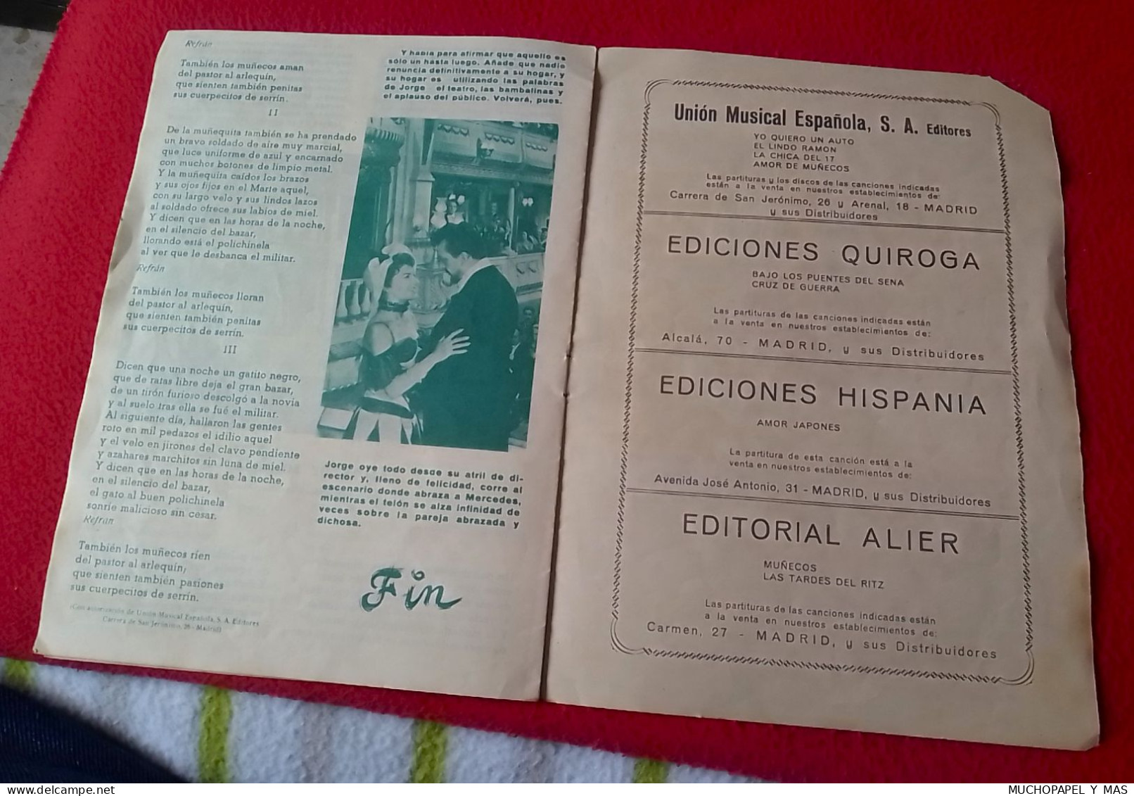 ANTIGUA REVISTA O SIMIL ARGUMENTO Y CANCIONERO AQUELLOS TIEMPOS DEL CUPLÉ POR LILIAN DE CELIS..ACTRIZ CINE..SPAIN.. - [4] Thèmes