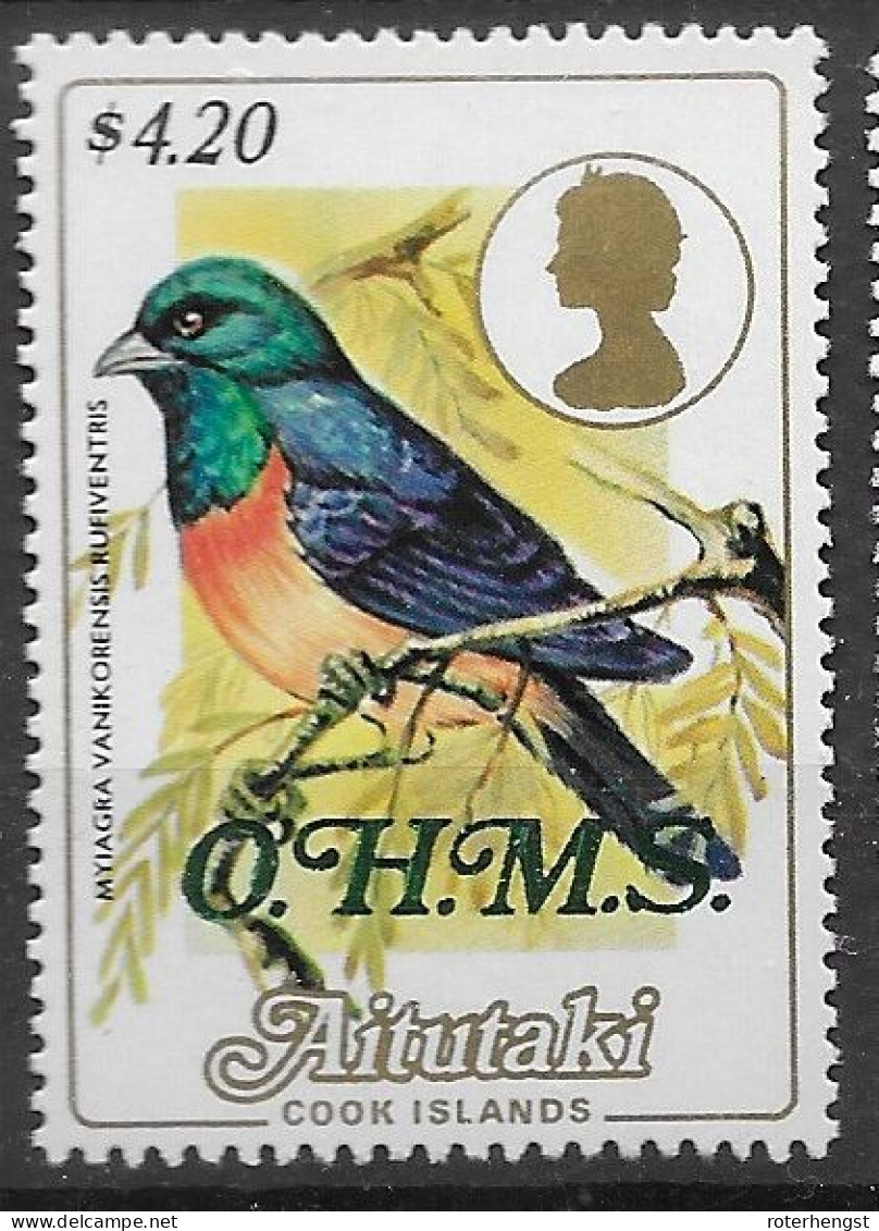 Aitutaki Mnh ** Official Bird Stamp 1986 9 Euros - Aitutaki