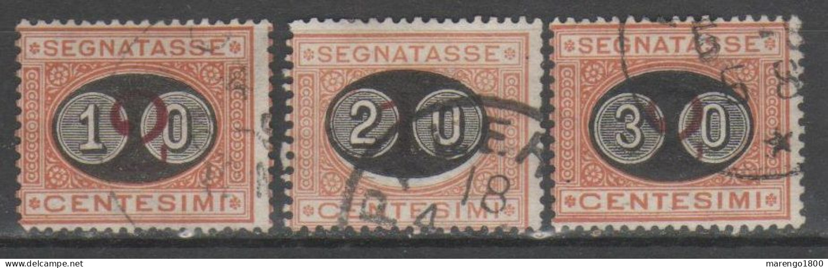 ITALIA 1890-91 - Segnatasse Soprastampati 3 V. - Segnatasse