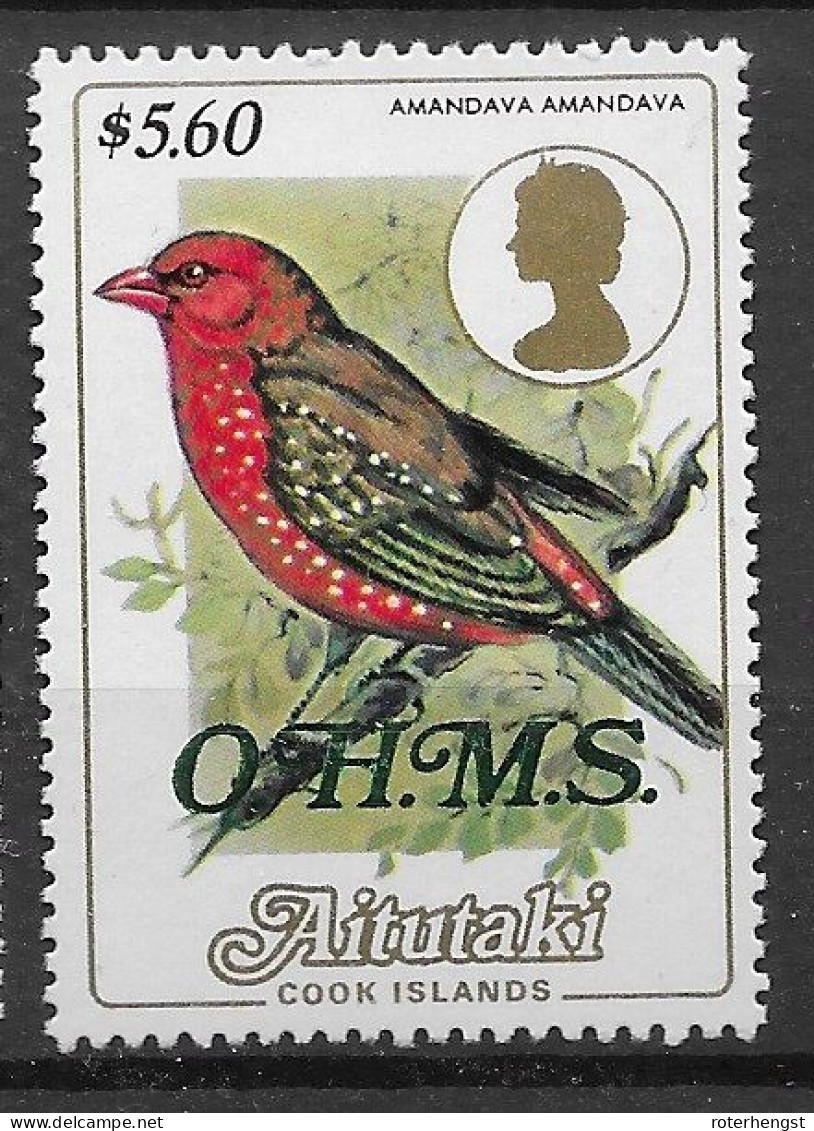 Aitutaki Mnh ** Official Bird Stamp 1986 10 Euros - Aitutaki