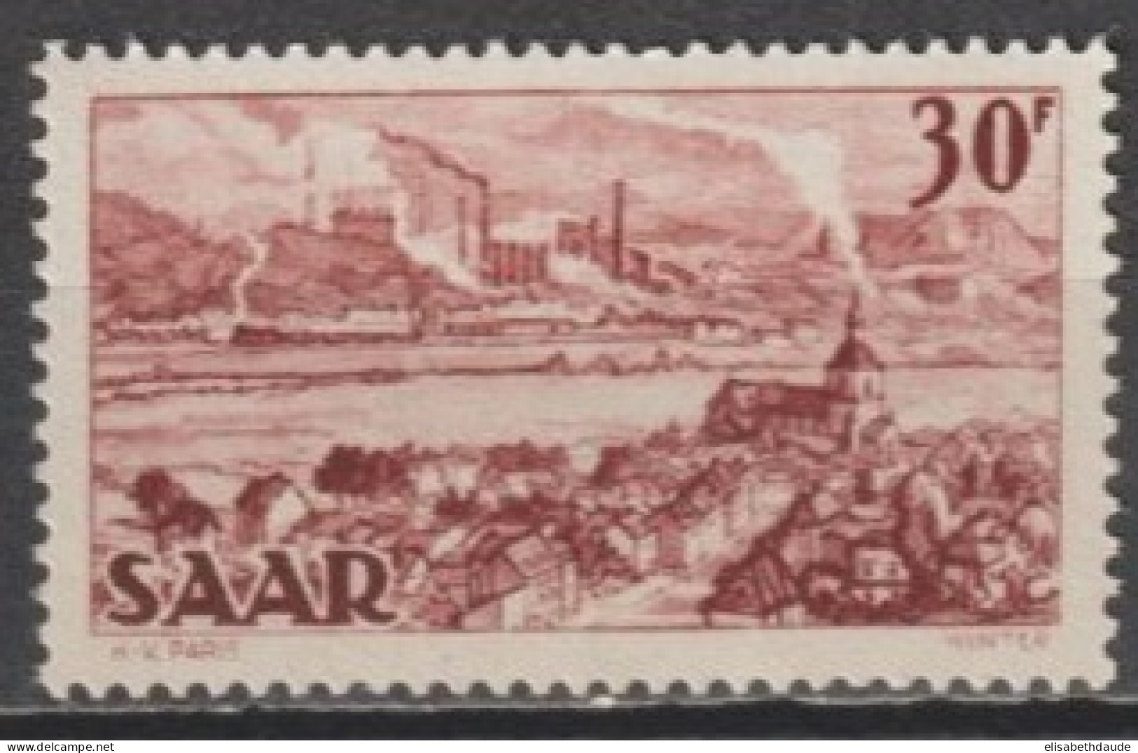 SAAR - 1951 - YVERT N°288 ** MNH  - COTE = 21 EUR. - Neufs
