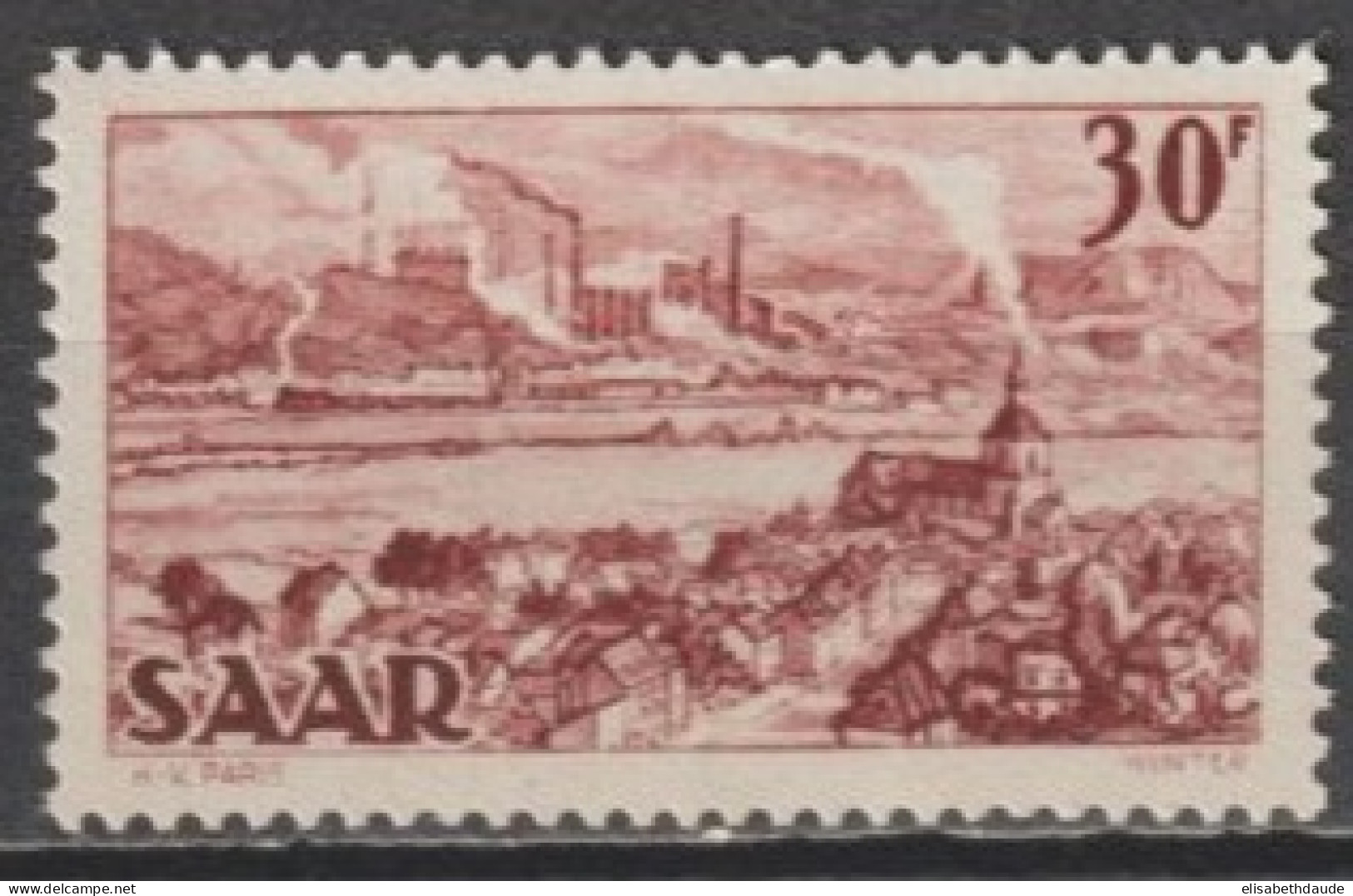 SAAR - 1951 - YVERT N°288 ** MNH  - COTE = 21 EUR. - Ongebruikt