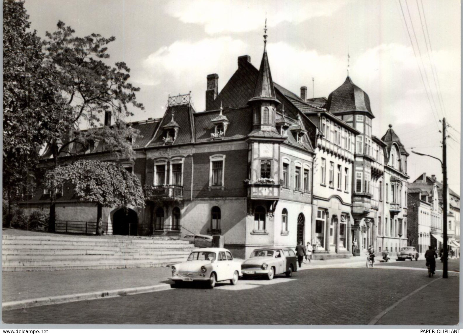 0-5603 DINGELSTÄDT/ Eichsfeld, Rathaus, Geschwister - Scholl - Strasse, Trabant - Heiligenstadt