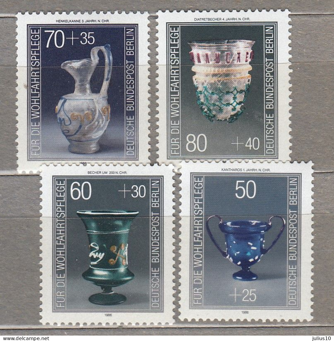 GERMANY BERLIN 1986 MNH(**) Mi 765-768 #34452 - Verres & Vitraux